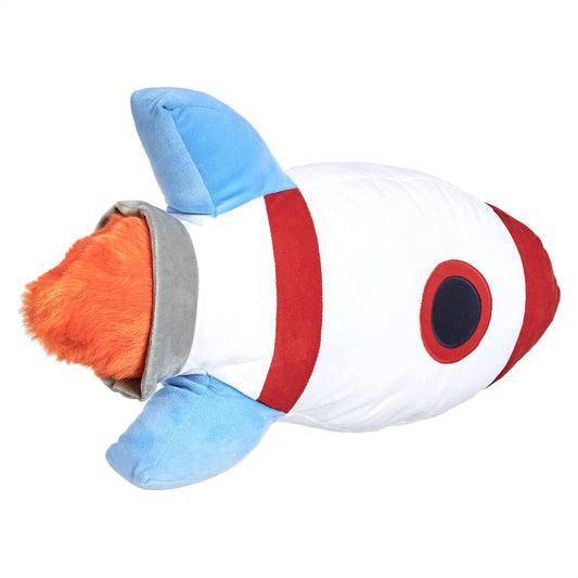 Amazon Basics Kids Space Rockets Decorative Pillow, Ultra-Soft Bedroom Décor, Spaceship Theme, 16.5" x 4", Polyester
