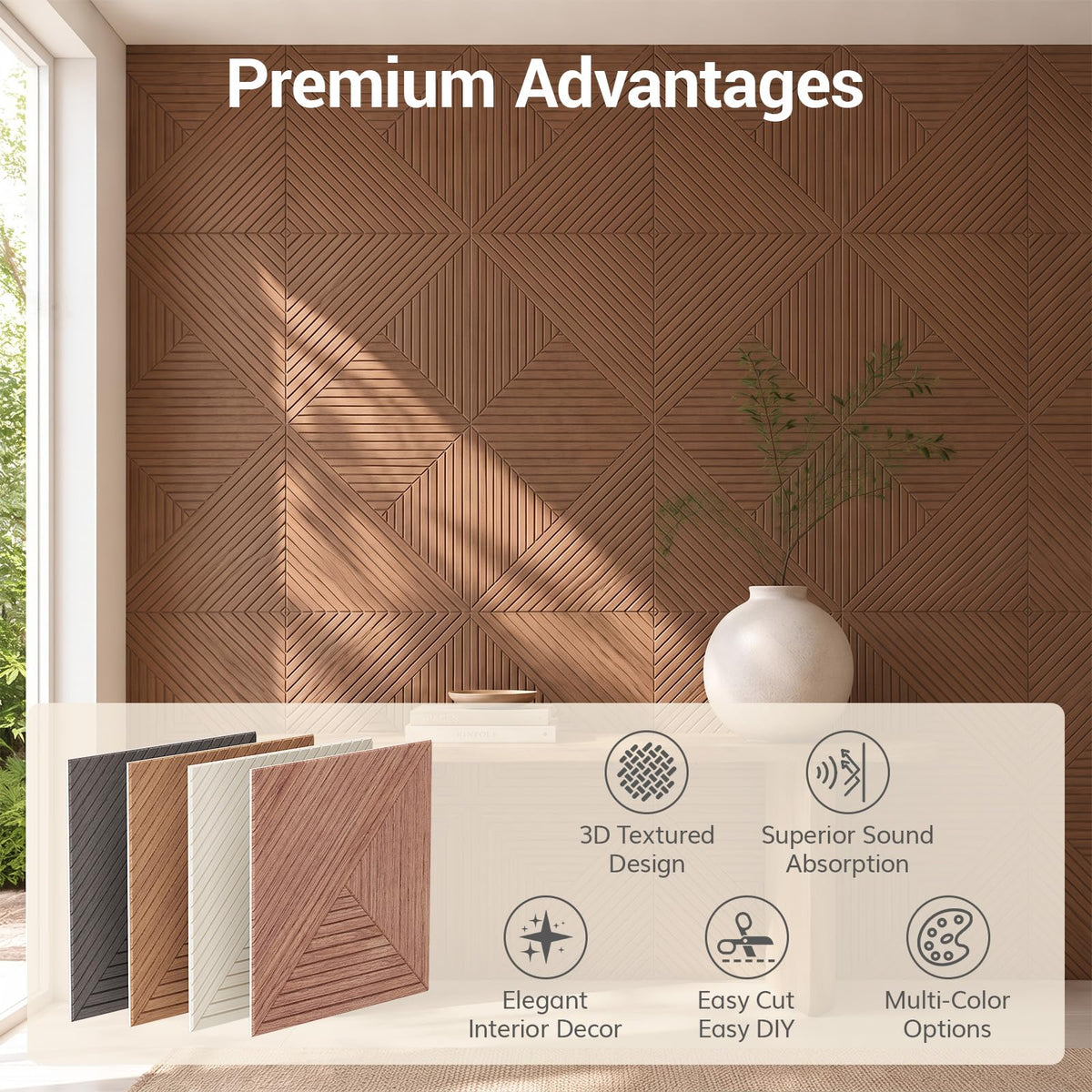 TONOR 12 Pack Acoustic Panels Peel and Stick, 23.6''x23.6''-46.5 sq.ft.