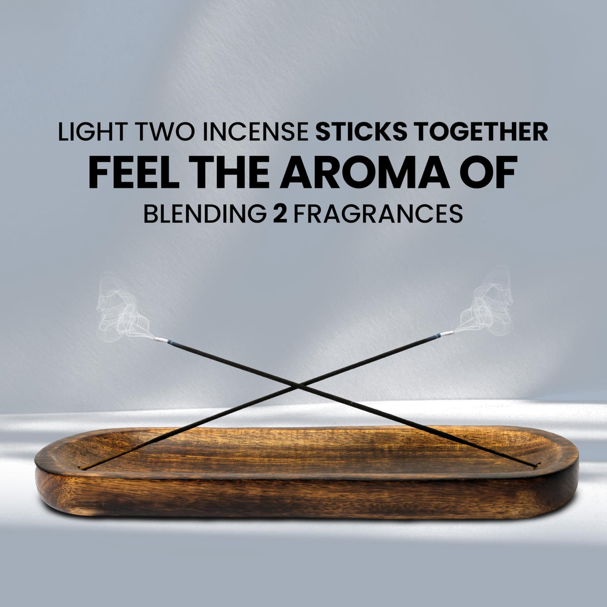 UnitedPrime Incense Holder-Incense Burner/Ash Catcher-Handmade Wooden Insence Tray Home Decor 11x4x1.2 Inches