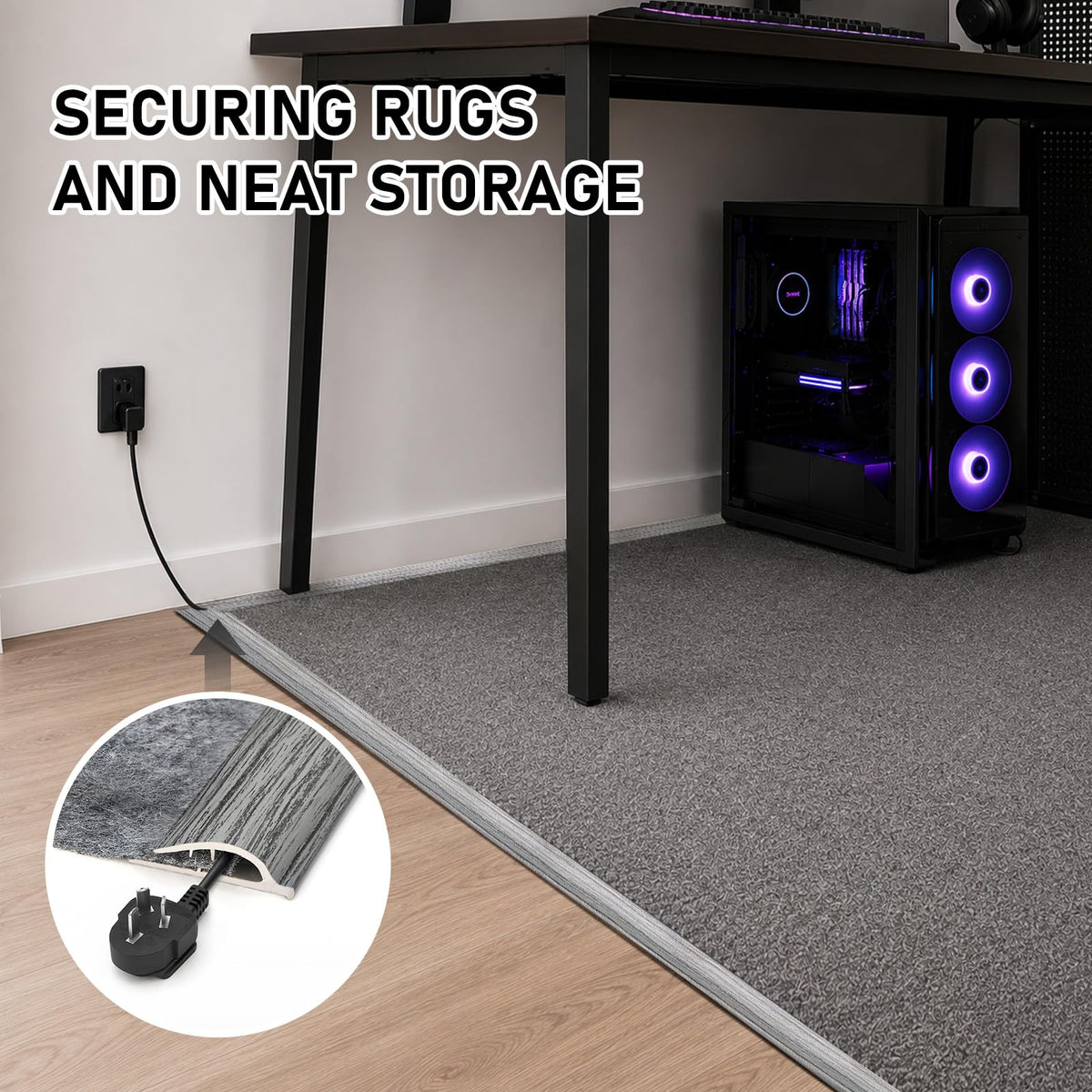 Flexible Carpet Edge Trim, Self-Adhesive Binding Rug Edge Protector 20Ft