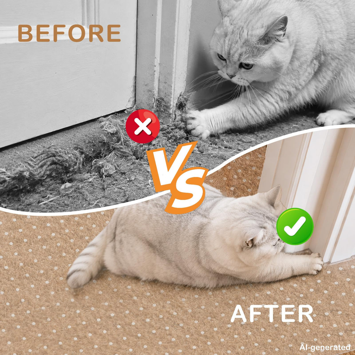 Oroonoko Carpet Protector for Pets-Plastic Carpet Protector, Clear, 3.9FT