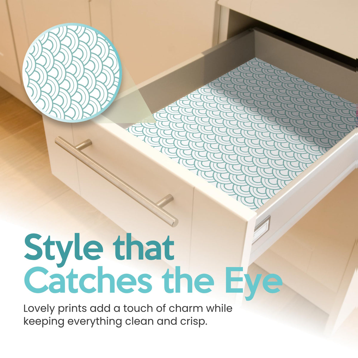 Fresh Linen Scented Drawer Liners for Dresser Drawers (10 Large Sheets, 19.7" x 14.4") - Non Adhesive Drawer Paper Liner for Bedroom Dresser & Closet Shelves by Linda’s Essentials