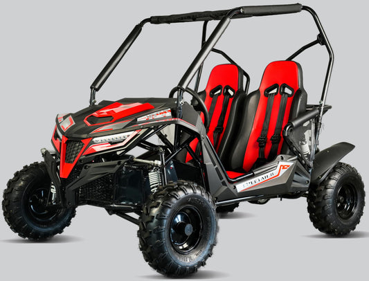 TrailMaster Cheetah 8 Go-Kart - 208cc 7.5HP Engine, 3-Point Safety Belt, Targets from Youth to Adult. (Red)