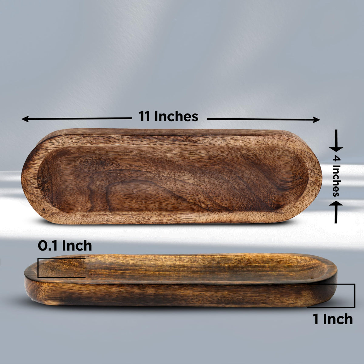 UnitedPrime Incense Holder-Incense Burner/Ash Catcher-Handmade Wooden Insence Tray Home Decor 11x4x1.2 Inches