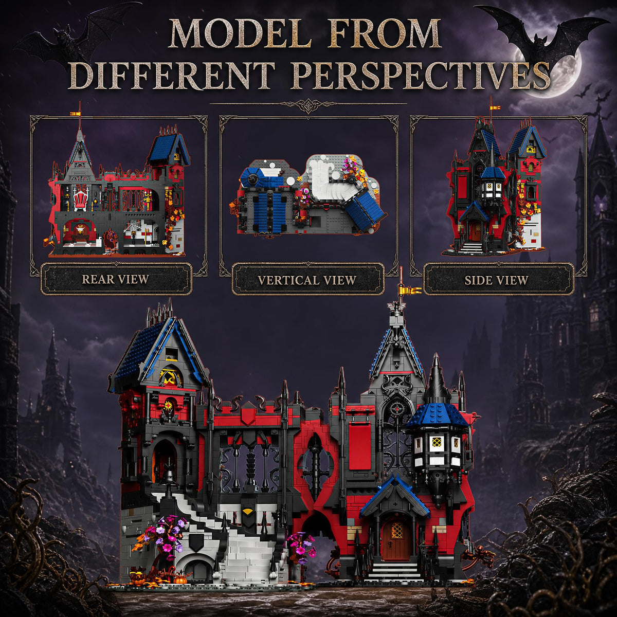 CSNRHG Building Blocks Set for Adults 3900 PCS Vampire Gothic Castle