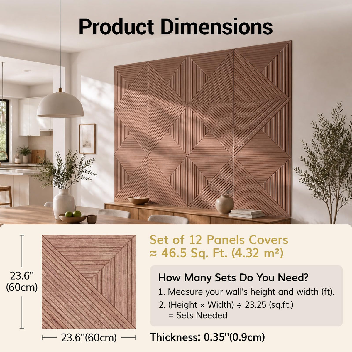 TONOR 12 Pack Acoustic Panels Peel and Stick, 23.6''x23.6''-46.5 sq.ft.