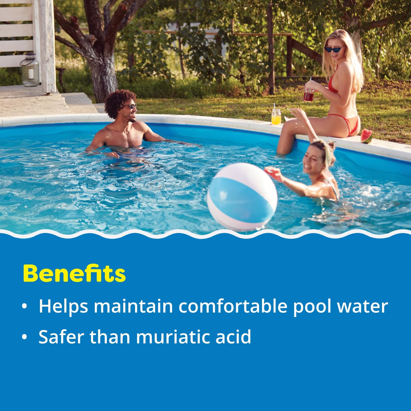 In The Swim Alkalinity Increaser for Swimming Pools - Raises Alkalinity and Balances pH Levels in Your Swimming Pool Water - 100% Sodium Bicarbonate - 50 Pounds