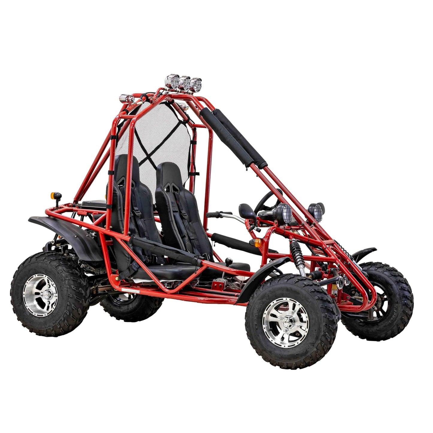 Massimo GKA 200 Go Kart, 169cc Engine, 10 HP, 35 MPH Top Speed, Independent Suspension, Adjustable Seats, Baja Lights, All-Terrain Tires, Adult Size for Ages 16+, Red