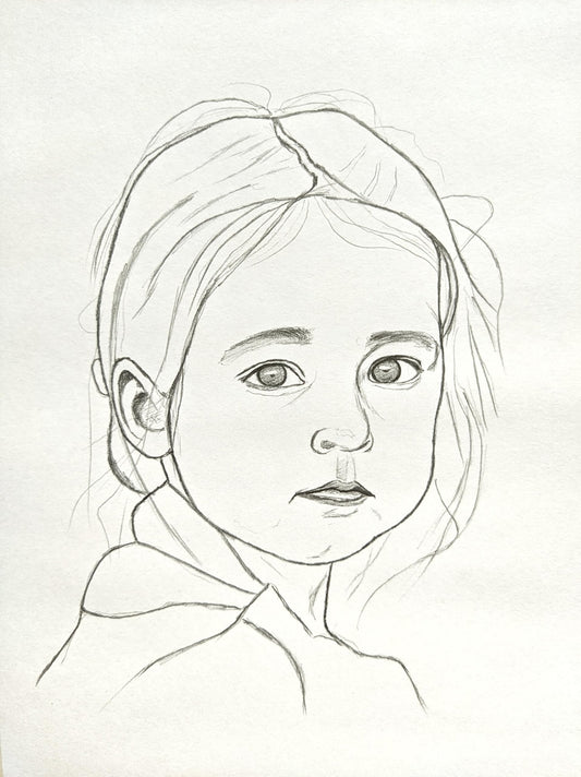 Personal drawing sketch from photo, male female custom portrait of woman man, Handmade individual face drawing to order, personalized sketching gift for wife child pet dog mother (DIGITAL DOWNLOAD ONLY)