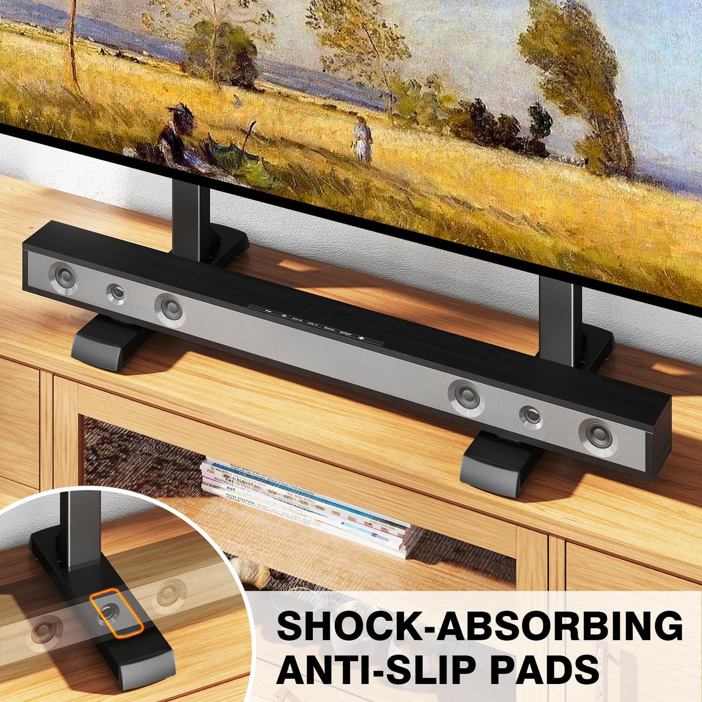 TVON Universal TV Legs, Table Top TV Stand Base with Height Adjustable