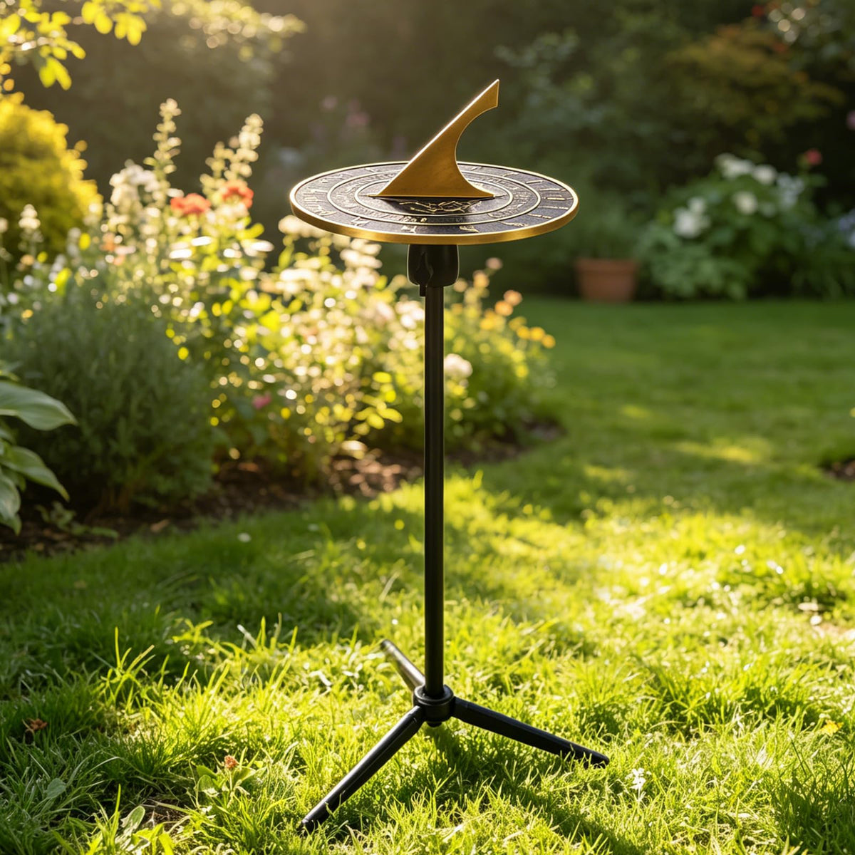 Morgtta Brass Sundial with Pedestal for 50th Wedding Anniversary