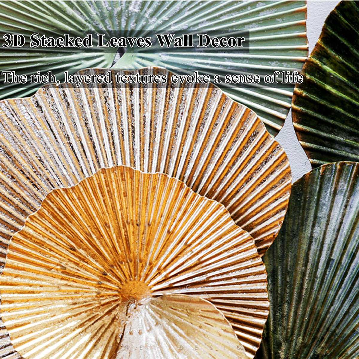 AHSDBG Extra-large Wall Decor, Coastal Metal Lotus Flower Wall Art Décor