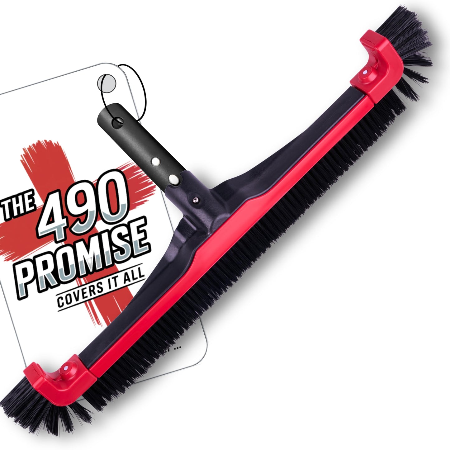 ProTuff 490 Promise 22in Pool Brush, Algae Scrubber for Walls & Steps