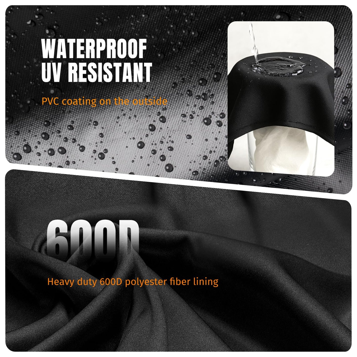 SHINESTAR Fire Pit Cover Square for 28"-32", 600D Heavy Duty