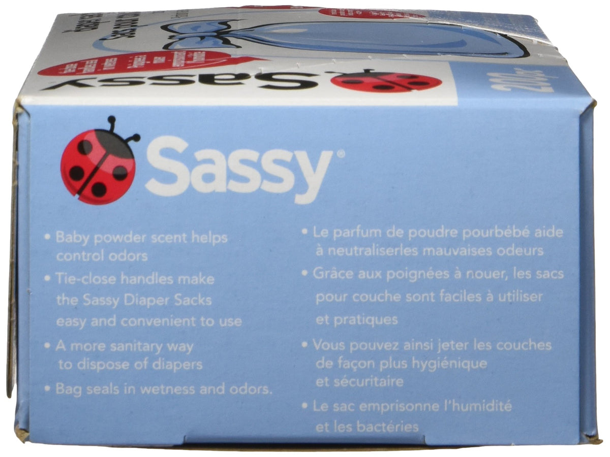 Sassy Baby Disposable Diaper Sacks, 200 Count, Packaging may vary