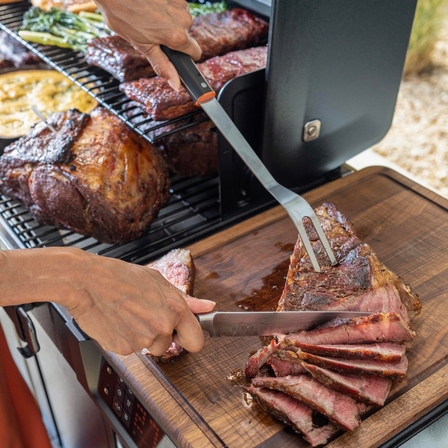 Traeger BAC791 Stainless Steel BBQ Fork Grill Accessory With Dishwasher Safe Handle