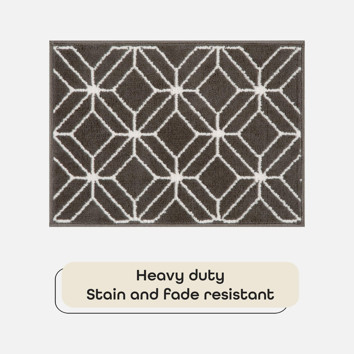 ACHIM 3-Piece Indoor Area Rug Set, Décor, Zara Grey, Non-Slip