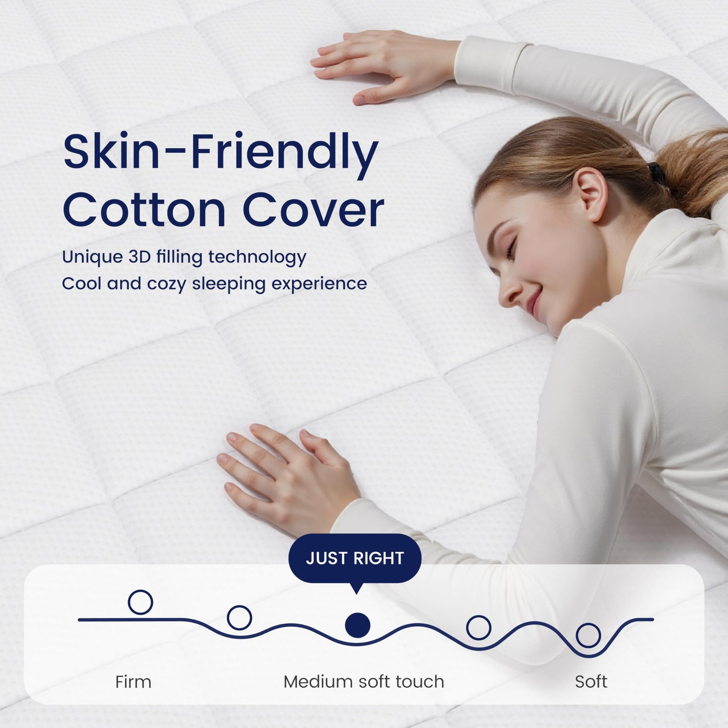Twin XL Mattress, 8 inch Hybrid XL Twin Mattress in a Box, Twin XL Memory Foam Mattress Cooling Gel with Pocket Springs, Hotel Luxury Mattress Twin XL for Pressure Relief, CertiPUR-US, Medium Firm
