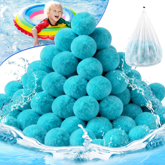 TIXANF Pool Filter Balls for Sand-Filter,Eco-Friendly Fiber Filter Media for Swimming Pool Sand Filters,4.6 Lbs Reusable Sand Filter Ball for Pool Cleaning(Equals 150 lbs Pool Filter Sand)