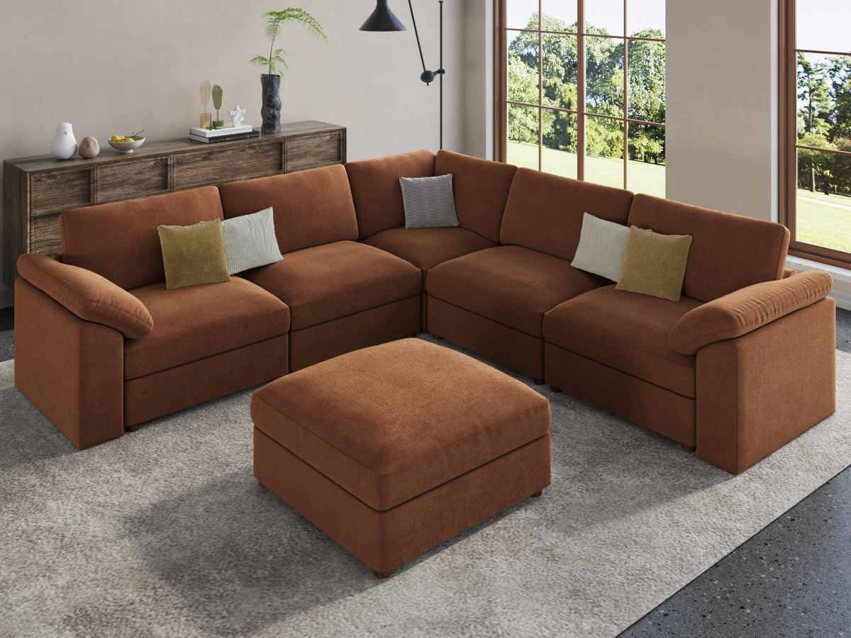 EASE MOOSE Sectional Modular Sofa,Luxury Comfty Deep Seat Couch