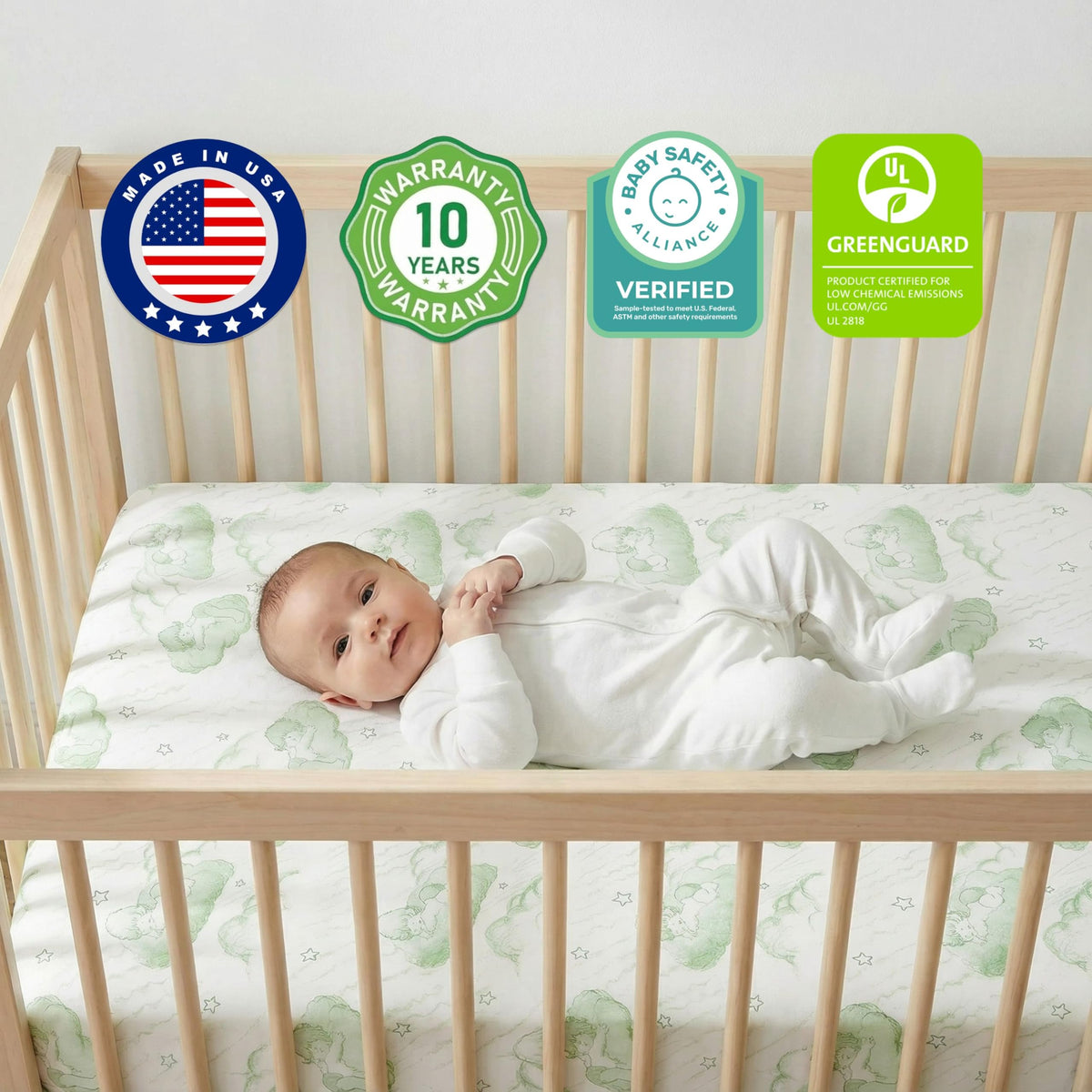 Dream On Me 2-in-1 Serene Snooze Baby Crib Mattress, GREENGUARD Gold