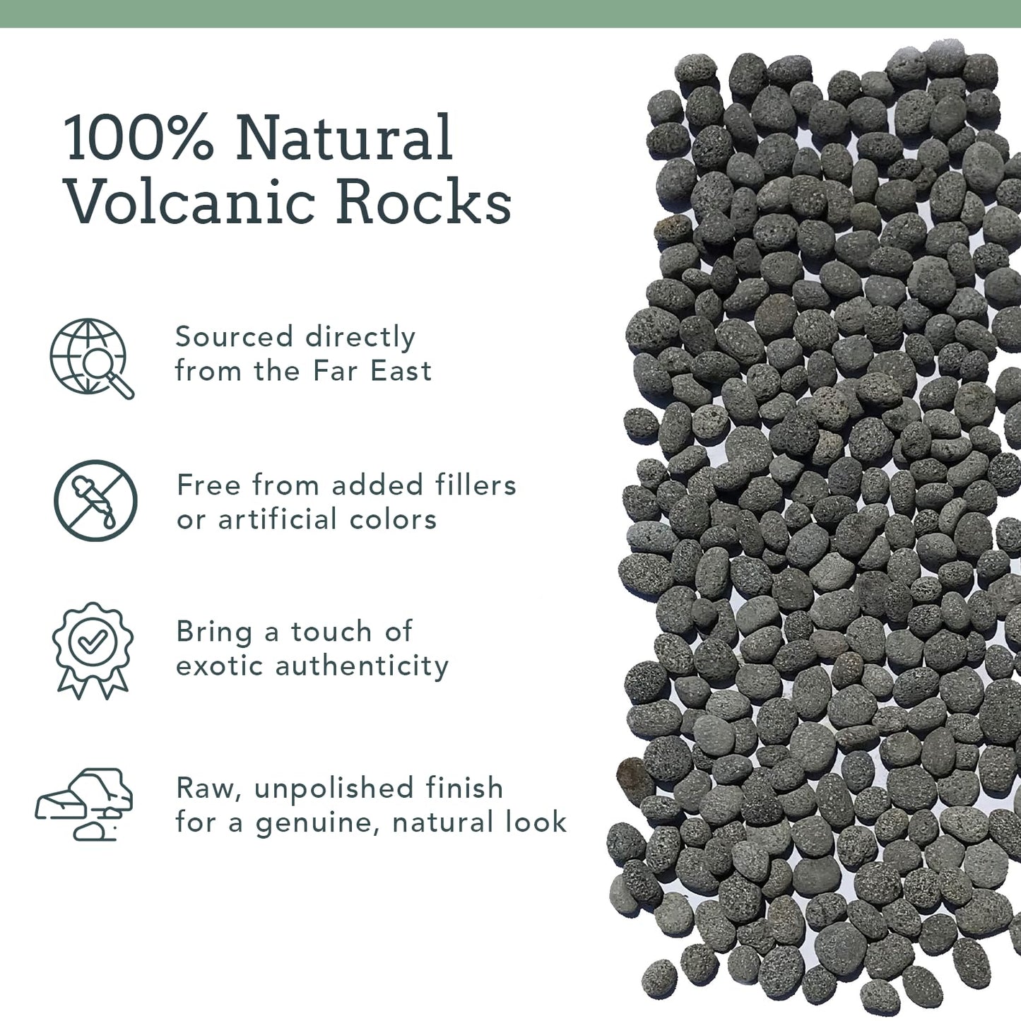 Black Lava Rocks for Fire Pit, Gas Fireplace Rocks, 2 to 3 Inch, 10 lbs