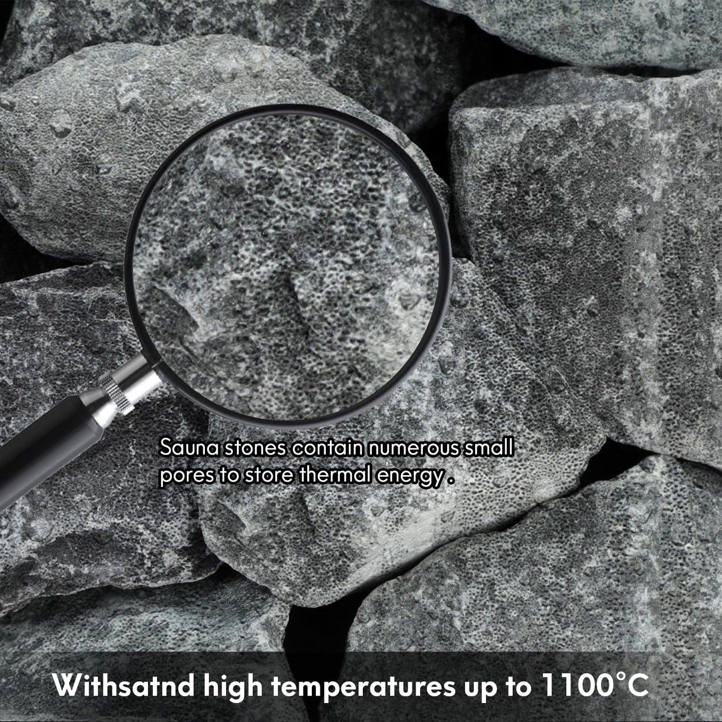 WILLOWYBE Sauna Stone Rock Grade A+ Roughly 35lb/16kg, Sauna Accessory