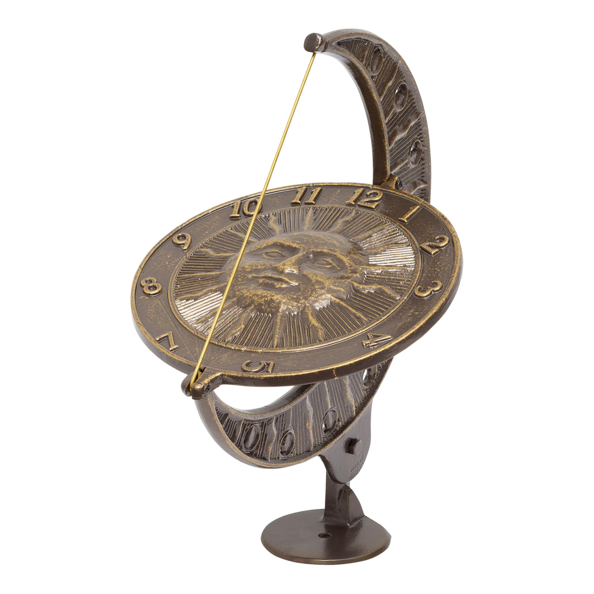 Whitehall Products Sun and Moon Sundial, French Bronze