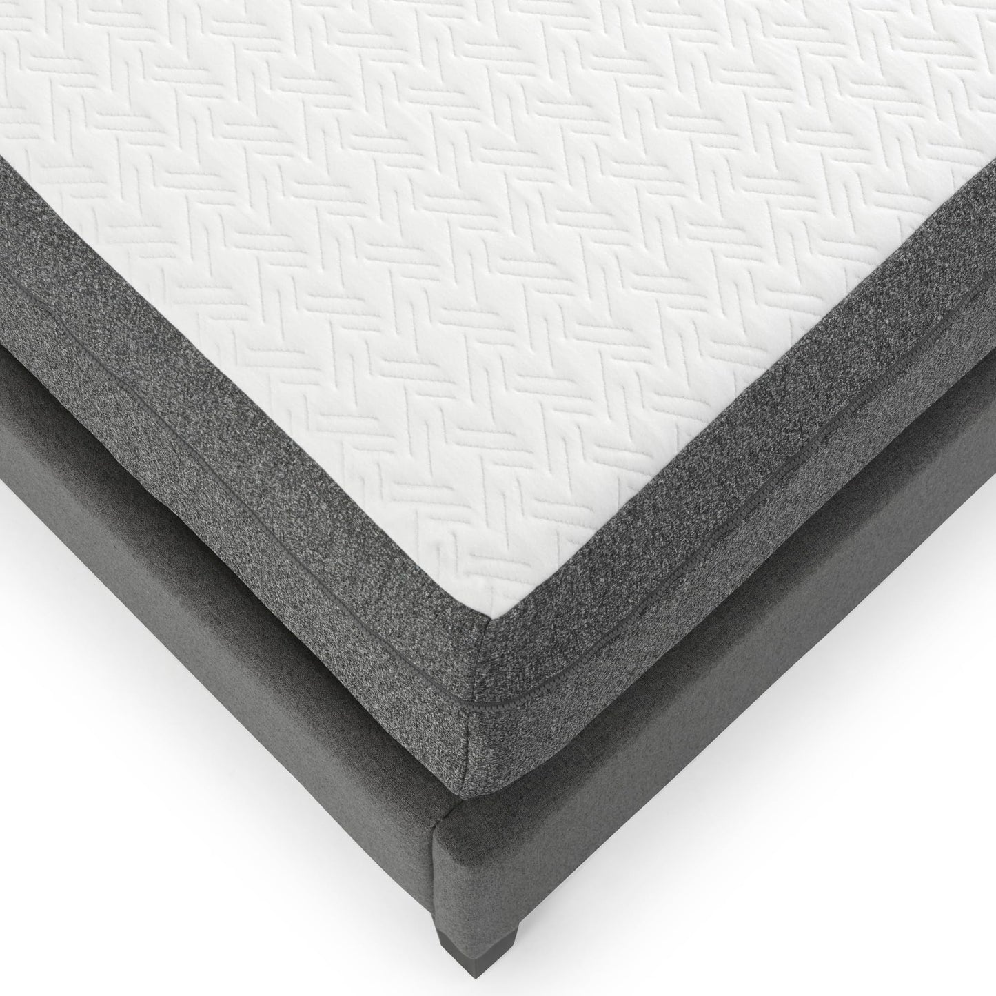 First of a Kind Cal King Split 10" Gel-Infused Memory Foam Mattress in White