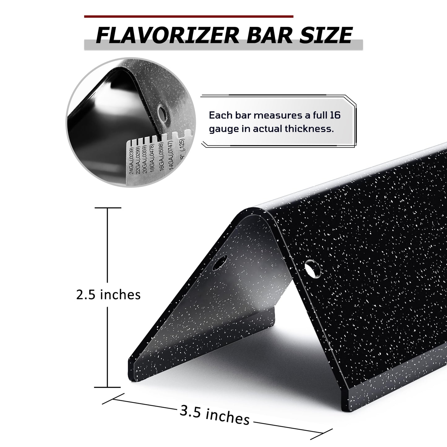 7635 67045 Upgraded 15.3” Flavorizer Bars for Weber GS4 Spirit II E-210 & Spirit E-210 E-220 S-210 Grill Parts, Spirit 200 Series Part, 16GA True Porcelain Enameled Flavor Bars, 3 Pack, Starry Surface