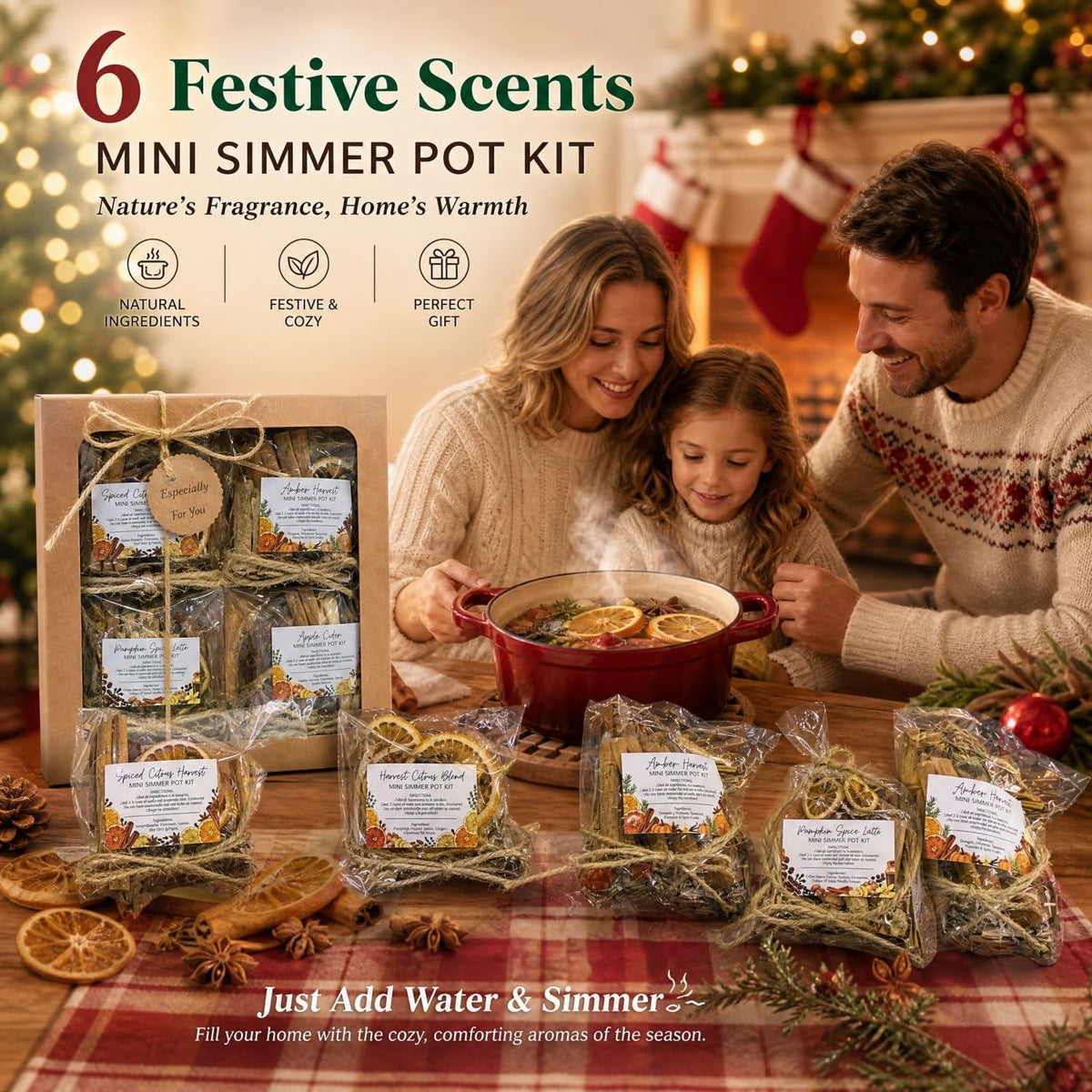 Naucoos 6 Pack Fall Simmer Pot Potpourri, Stovetop Potpourri Bag, Diversity
