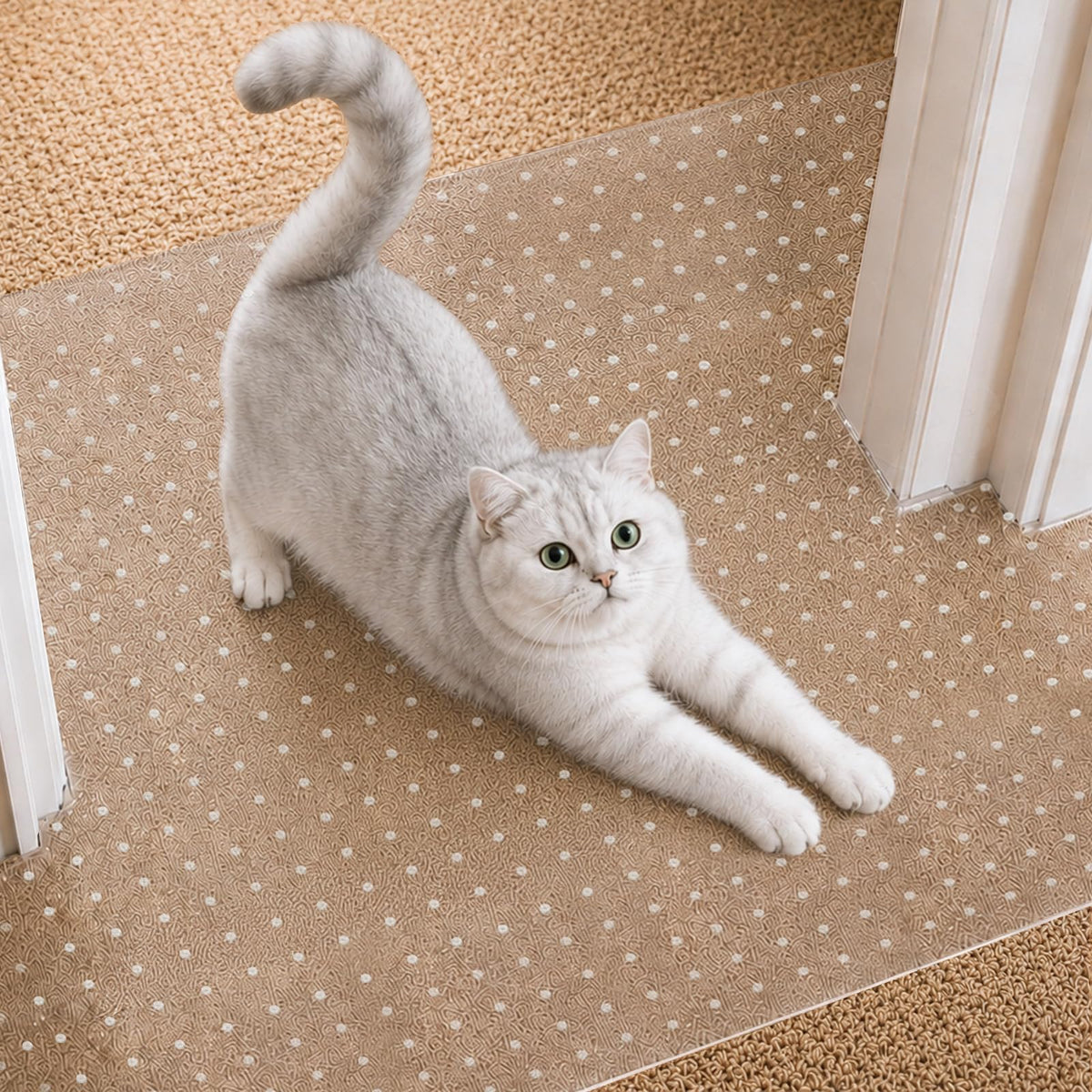 Oroonoko Carpet Protector for Pets-Plastic Carpet Protector, Clear, 3.9FT