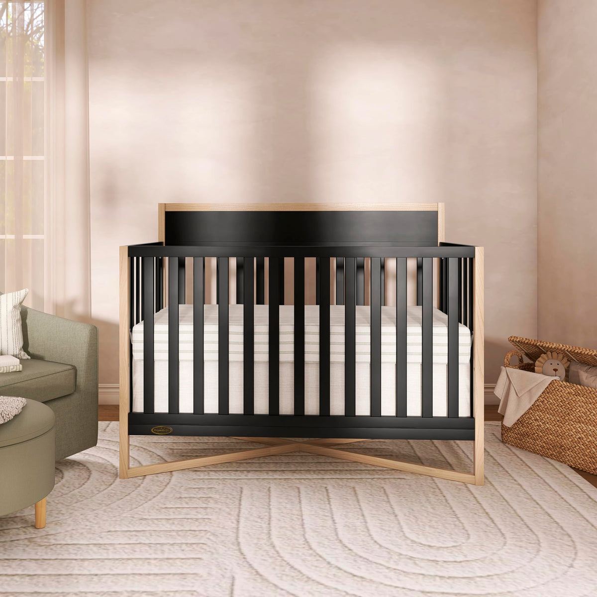Dream On Me Owen 5-in-1 Convertible Full Size Baby Crib, GREENGUARD Gold