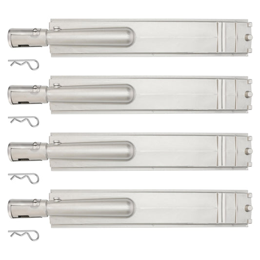 4 PC 304 Heavy Duty Cast Stainless Steel BBQ Premium Gas Grill Burners Replacements Parts for Bull,Cal,Flame,Blaze,Turbo,Beefeater,Lion,Thermos,CharBroil,Jenn Air,Nexgrill,Aussie, Bakers Chefs,etc.