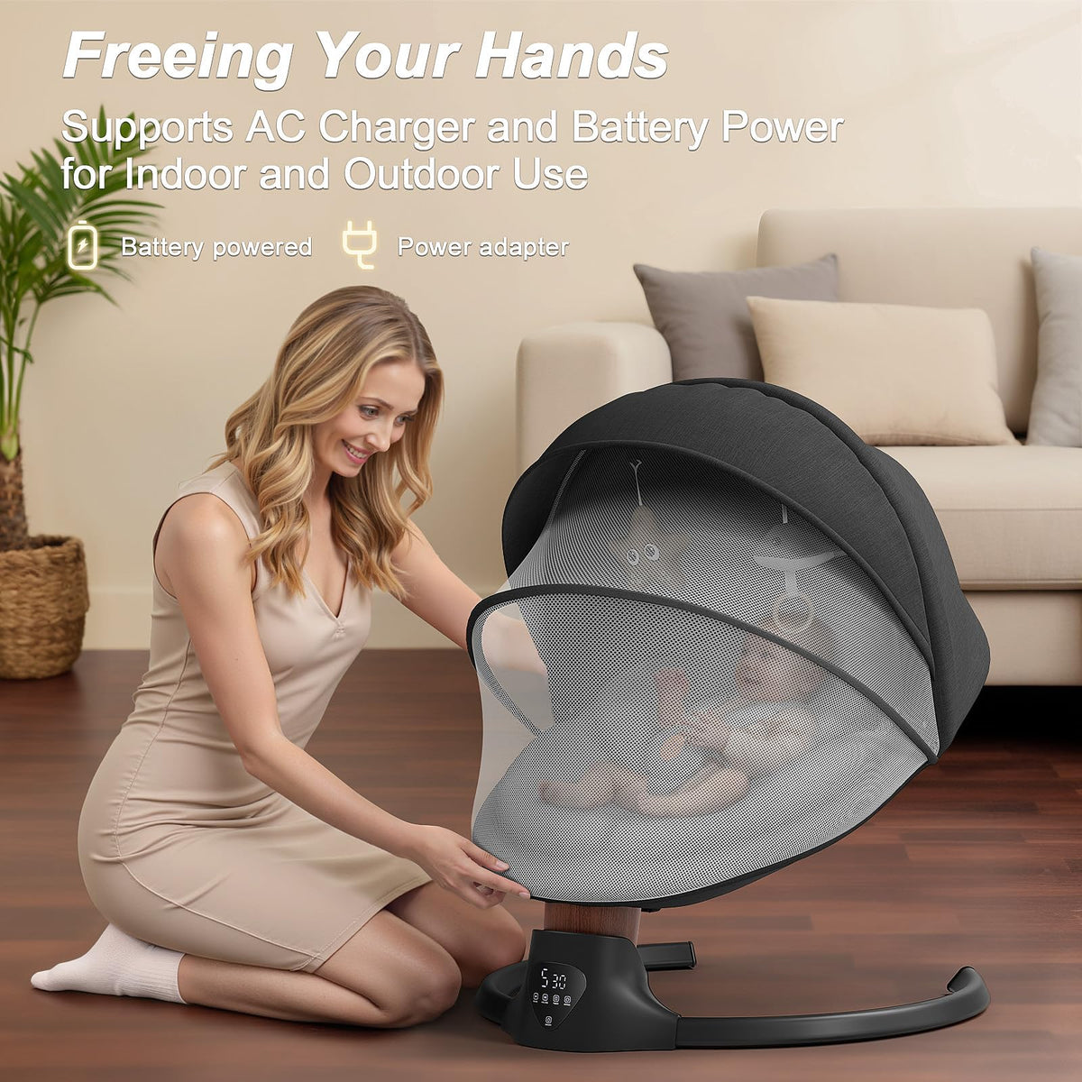 Baby Swings for Infants, FasonBaby Electric Baby Swing with Bluetooth Music