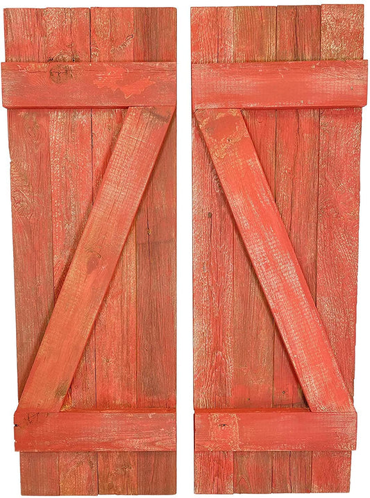 BARNWOODUSA Decorative Shutters Set of 2 Rustic Farmhouse Window Shutters