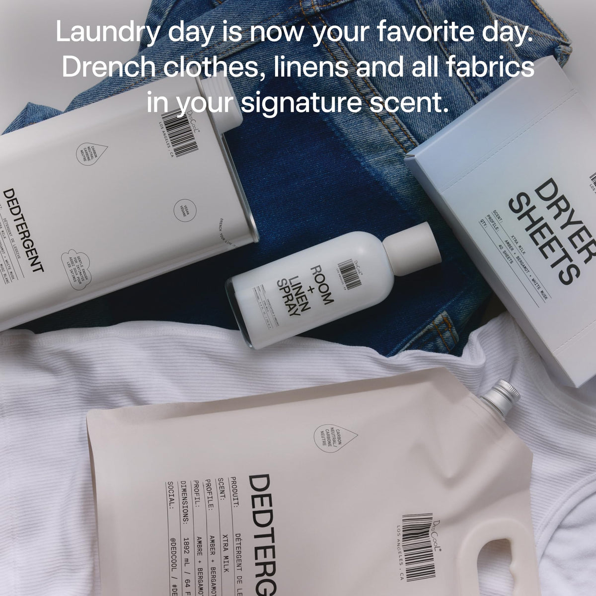 DedCool, Room + Linen Spray in Xtra Milk, Essential Oil Infused, 3.4 fl oz