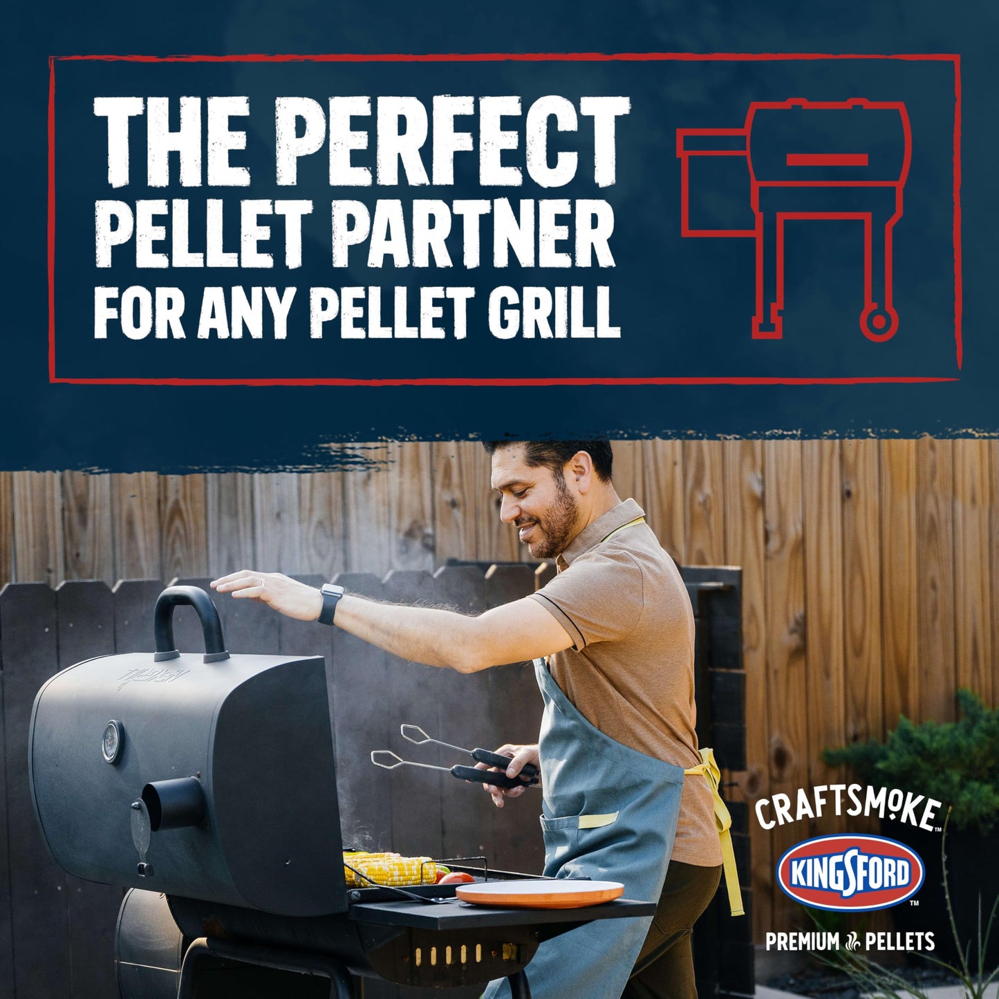Kingsford Craftsmoke Premium Grilling Wood Pellets, Applewood BBQ Pellets for Grilling, 100% Natural Hardwood, 20 pounds
