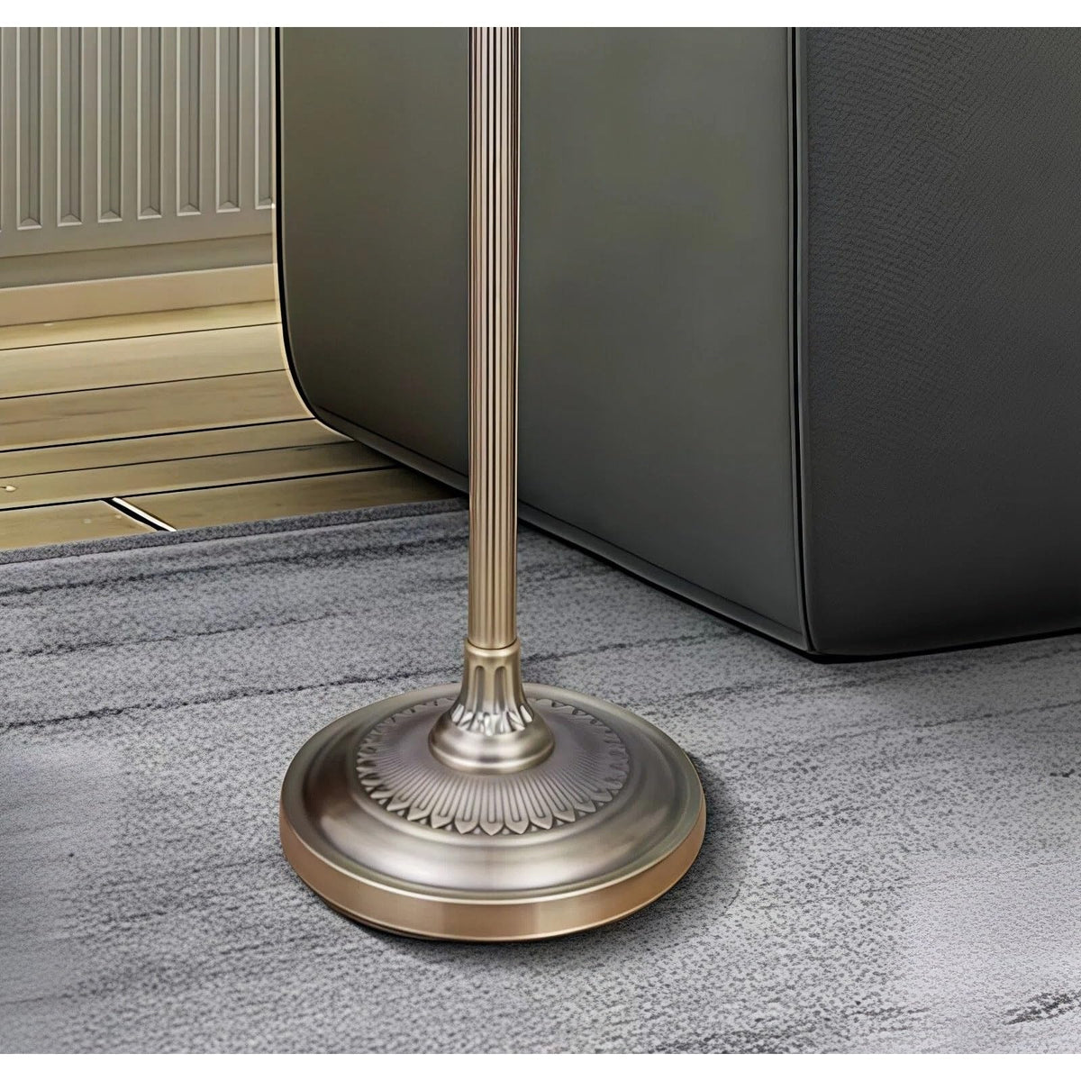 YXIANG56Q Freestanding Clock Metal Floor Standing Clock European Style