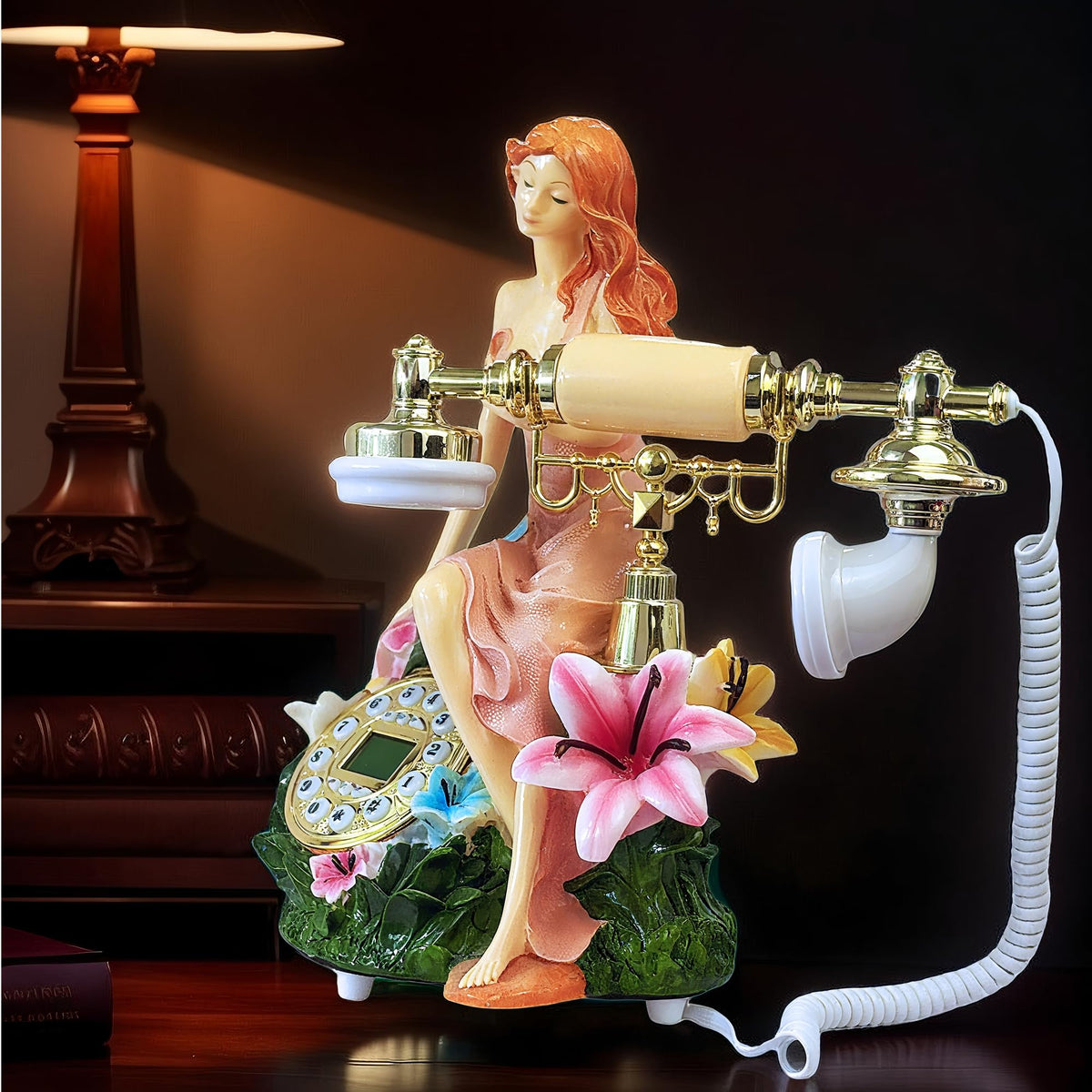 TelPal Basic Corded Telephone with Caller ID,Modern Landline Phone Pretty Unique Design, Decorative Wired Phone Systems for Home, Office and Shops