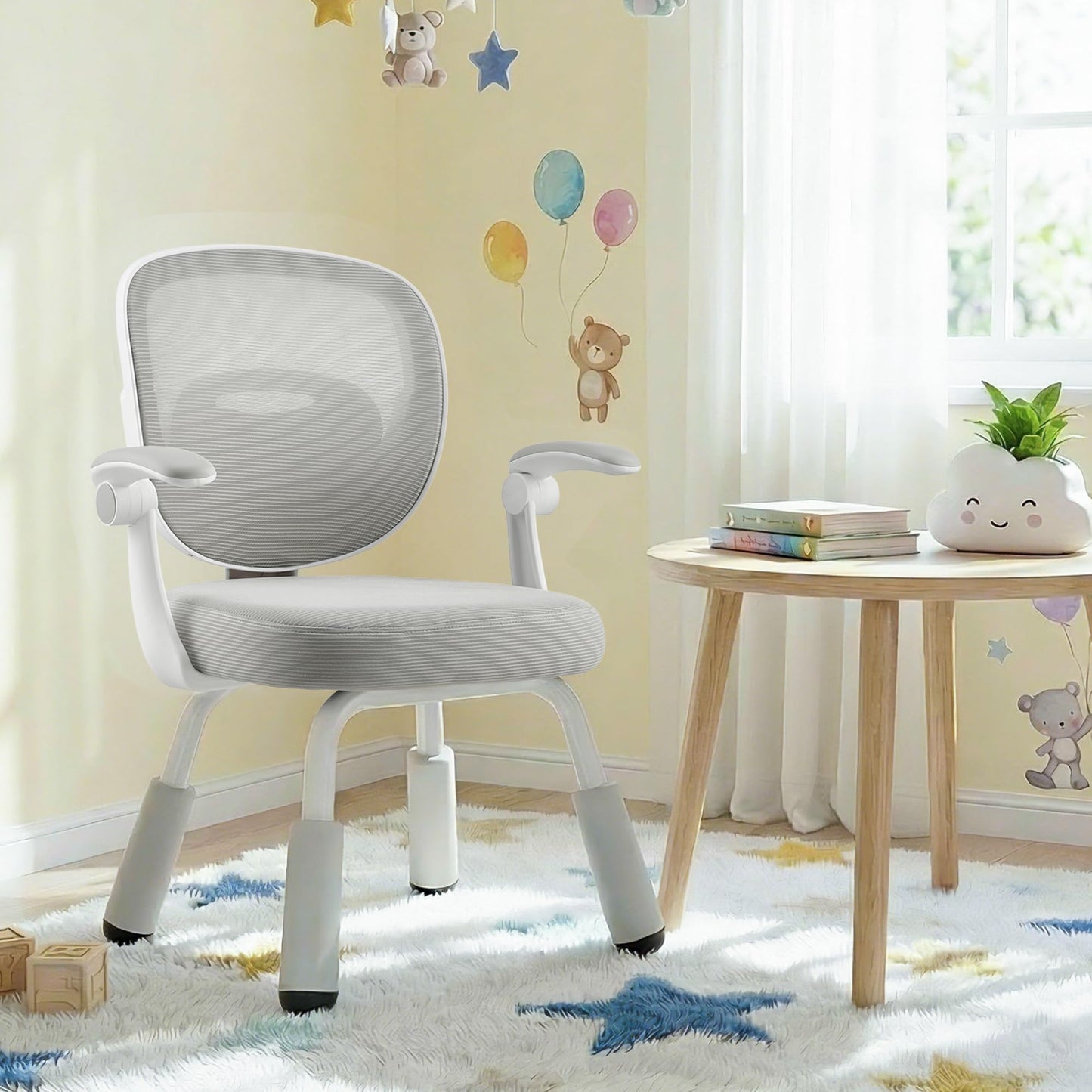 ERIYA Kids Desk Chair, Kids Study Chair,Height-Adjustable with Back Support, Ergonomic Design, Multifunctional for Study, Work & Dining – Ideal for Boys & Girls' Bedrooms & Schools