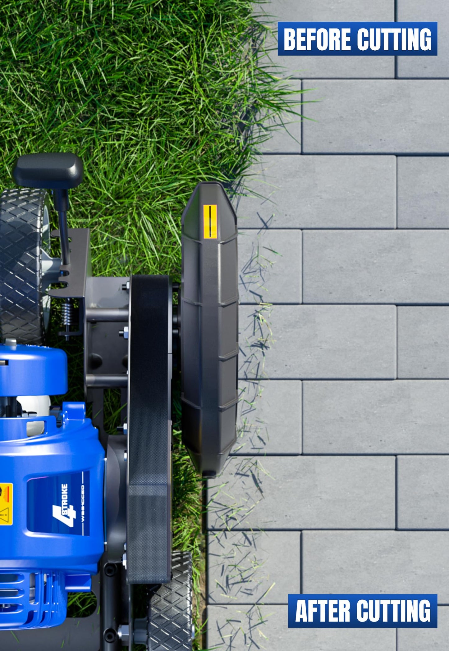 Wild Badger Power Sidewalk Edger Lawn Tool Gas 31cc WB31CCED, Blue