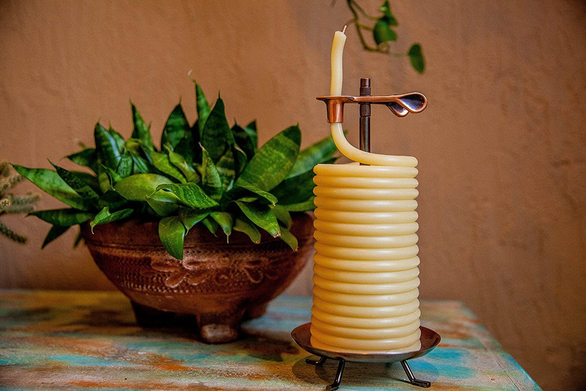 Candle by the Hour 80-Hour Vertical Candle, Eco-friendly Natural Beeswax with Cotton Wick
