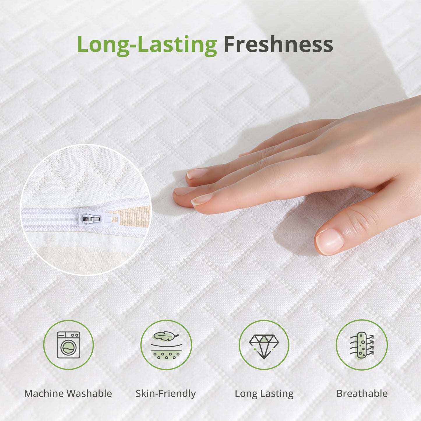 EGOHOME Twin XL Memory Foam Mattress, 10 Inch Bed Mattress in a Box with Cooling Green Tea Gel, Relieve Pressure with Medium Firm Support, CertiPUR-US Certified, 80''L x 38''W, White