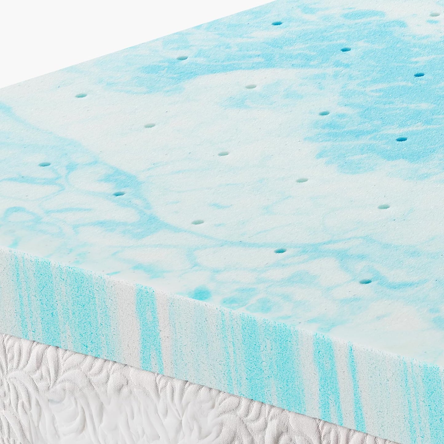 OLIXIS Gel Memory Foam Mattress Topper, Twin XL 2 Inch, Cooling Gel Infused Soft Comfy Breathable, Pressure-Relieving, CertiPUR-US Certified