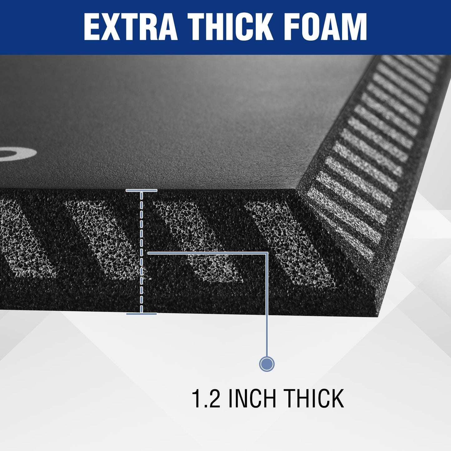 WORKPRO Extra Thick Kneeling Pad, Soft NBR Foam Knee Cushioning, Extra Large Foam Kneeler Mat for Auto-Repair, Gardening, Workout Supplies, 28 x 16 x 1.2in, Black
