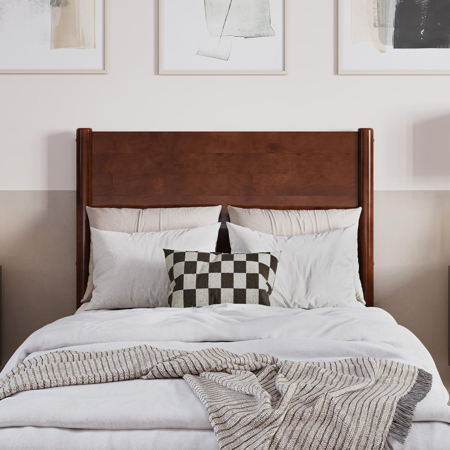 AFI, Pasadena Twin XL Solid Wood Low Profile Platform Bed, Walnut