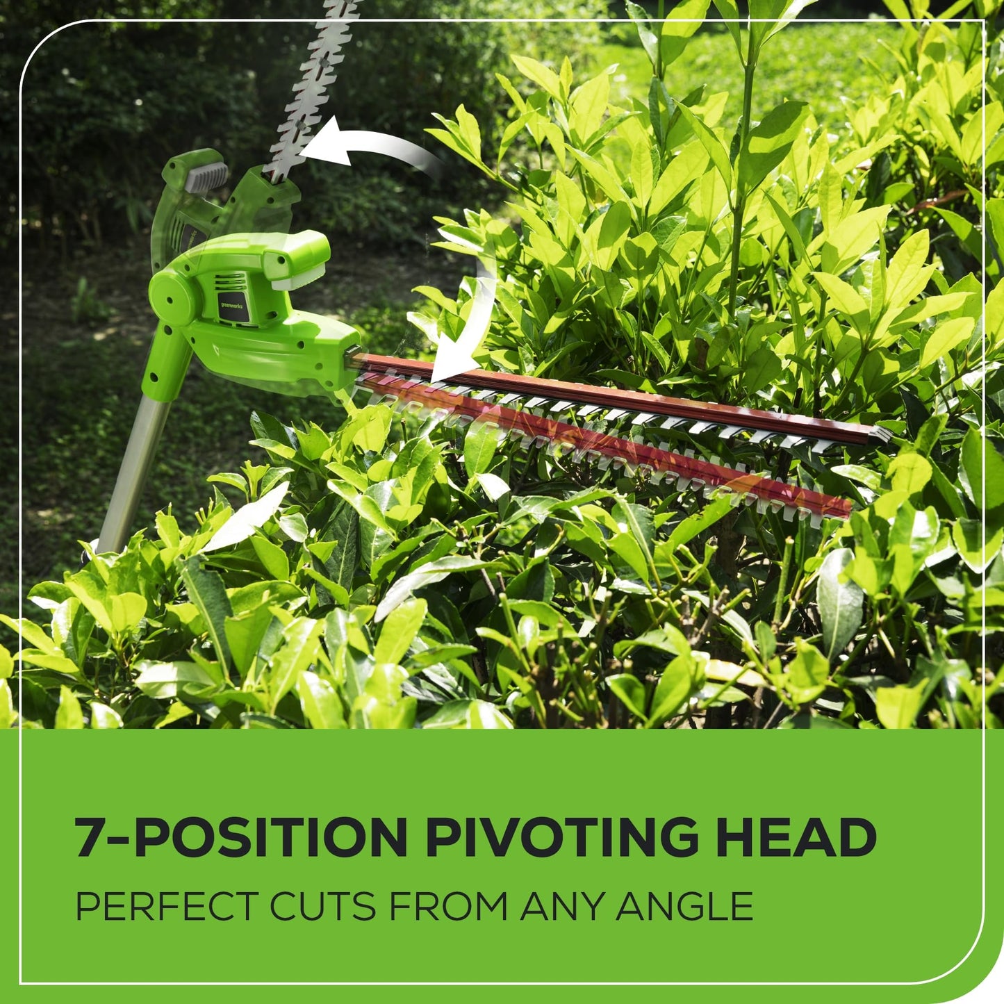 Greenworks 40V 8-inch Cordless Pole Saw with Hedge Trimmer Attachment 2.0Ah Battery and Charger Included