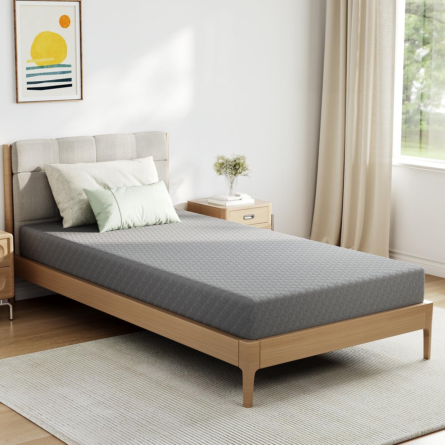 Novilla Twin XL Mattress, 5 Inch Twin XL Size Mattresses with Gel-Infused Memory Foam & Pressure-Relieving Foam for Cool Touch & Spinal Alignment Mattress in a Box CertiPUR-US Certified