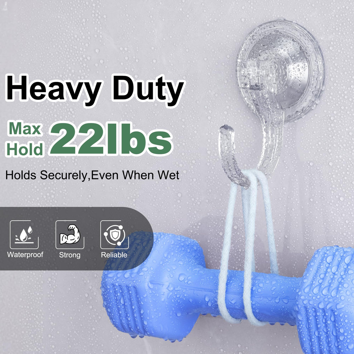 ANDGOO Suction Cup Hooks for Door Wreaths, Wreath Hangers for Front Door